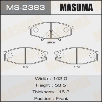 MASUMA MS-2383 - Комплект гальм, барабанний механізм autocars.com.ua