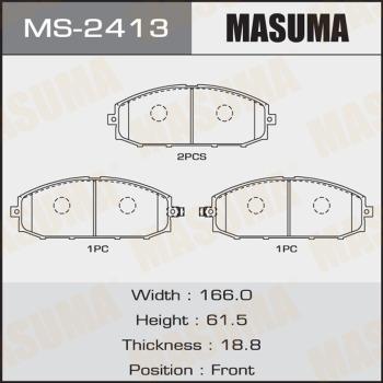 MASUMA MS-2413 - Комплект гальм, барабанний механізм autocars.com.ua
