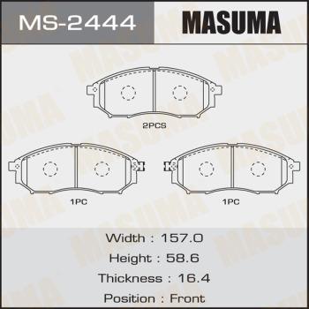 MASUMA MS-2444 - Комплект гальм, барабанний механізм autocars.com.ua