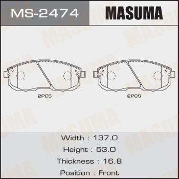 MASUMA MS-2474 - Комплект гальм, барабанний механізм autocars.com.ua