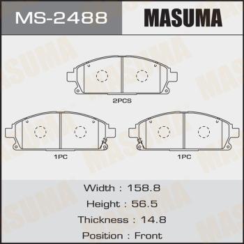 MASUMA MS-2488 - Комплект тормозных колодок, барабанные avtokuzovplus.com.ua