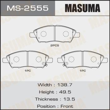 MASUMA MS-2555 - Комплект гальм, барабанний механізм autocars.com.ua