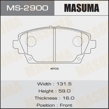 MASUMA MS-2900 - Комплект тормозных колодок, барабанные avtokuzovplus.com.ua