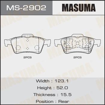 MASUMA MS-2902 - Комплект тормозных колодок, барабанные avtokuzovplus.com.ua