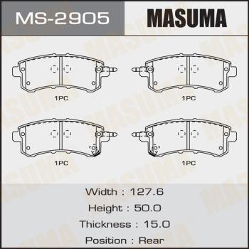 MASUMA MS-2905 - Комплект тормозных колодок, барабанные avtokuzovplus.com.ua