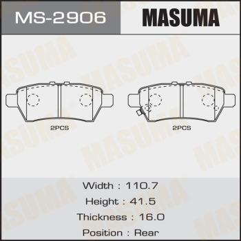 MASUMA MS-2906 - Комплект гальм, барабанний механізм autocars.com.ua