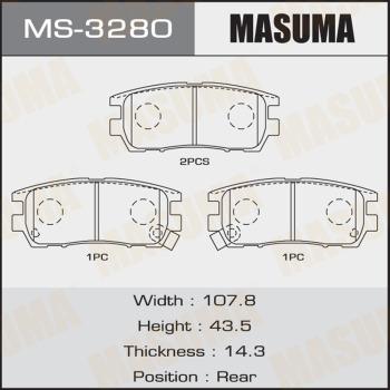 MASUMA MS-3280 - Комплект тормозных колодок, барабанные avtokuzovplus.com.ua