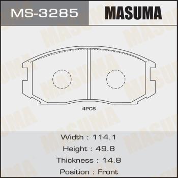 MASUMA MS-3285 - Комплект гальм, барабанний механізм autocars.com.ua