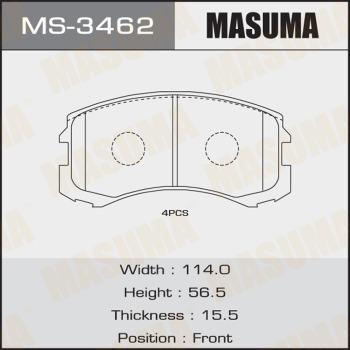 MASUMA MS-3462 - Комплект гальм, барабанний механізм autocars.com.ua