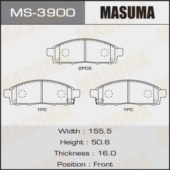 MASUMA MS-3900 - Комплект гальм, барабанний механізм autocars.com.ua