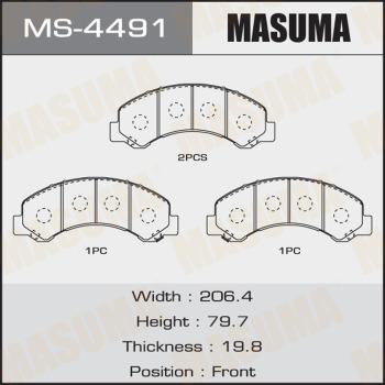 MASUMA MS-4491 - Комплект гальм, барабанний механізм autocars.com.ua