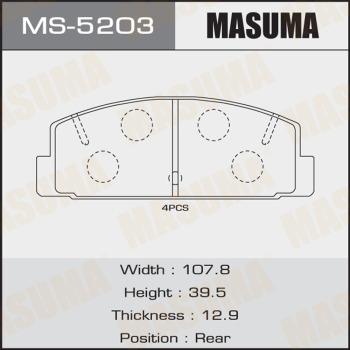 MASUMA MS-5203 - Гальмівні колодки, дискові гальма autocars.com.ua