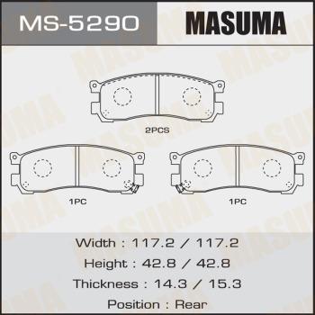 MASUMA MS-5290 - Комплект тормозных колодок, барабанные avtokuzovplus.com.ua