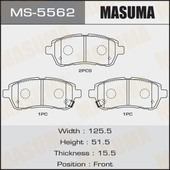 MASUMA MS-5562 - Комплект тормозных колодок, барабанные avtokuzovplus.com.ua