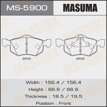 MASUMA MS-5900 - Комплект гальм, барабанний механізм autocars.com.ua