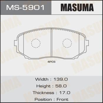 MASUMA MS-5901 - Комплект гальм, барабанний механізм autocars.com.ua