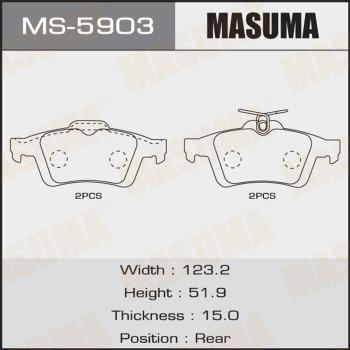 MASUMA MS-5903 - Комплект тормозных колодок, барабанные avtokuzovplus.com.ua
