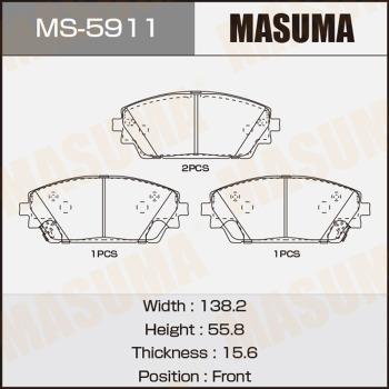 MASUMA MS-5911 - Комплект гальм, барабанний механізм autocars.com.ua