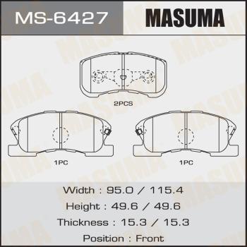 MASUMA MS-6427 - Комплект гальм, барабанний механізм autocars.com.ua