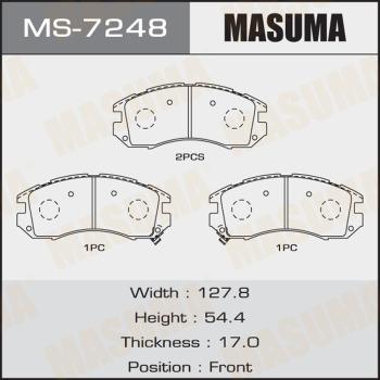 MASUMA MS-7248 - Комплект гальм, барабанний механізм autocars.com.ua