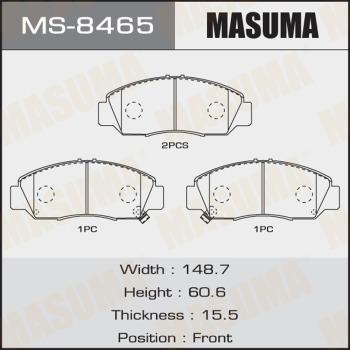 MASUMA MS-8465 - Комплект гальм, барабанний механізм autocars.com.ua