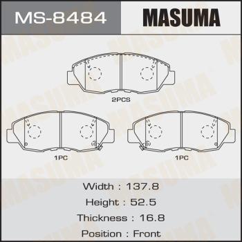 MASUMA MS-8484 - Комплект гальм, барабанний механізм autocars.com.ua