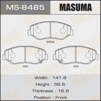 MASUMA MS-8485 - Комплект гальм, барабанний механізм autocars.com.ua