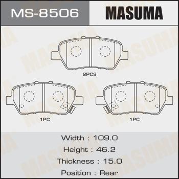 MASUMA MS-8506 - Комплект тормозных колодок, барабанные avtokuzovplus.com.ua