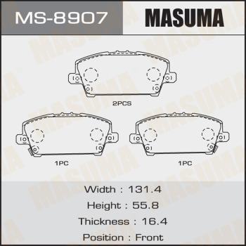 MASUMA MS-8907 - Комплект гальм, барабанний механізм autocars.com.ua