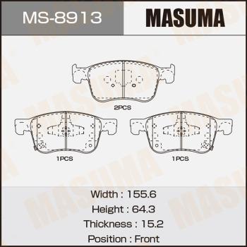 MASUMA MS-8913 - Комплект тормозных колодок, барабанные avtokuzovplus.com.ua