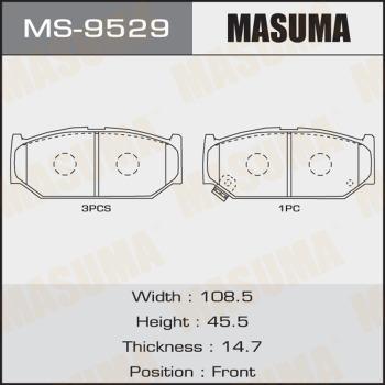 MASUMA MS-9529 - Комплект гальм, барабанний механізм autocars.com.ua