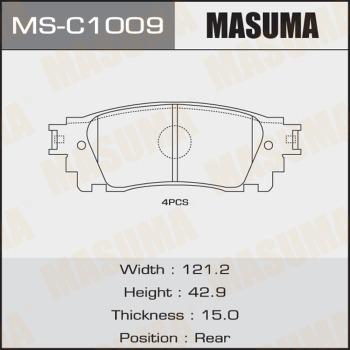 MASUMA MSC1009 - Комплект гальм, барабанний механізм autocars.com.ua