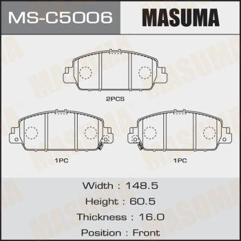 MASUMA MS-C5006 - Комплект гальм, барабанний механізм autocars.com.ua