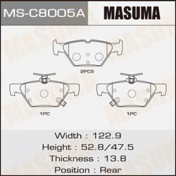 MASUMA MS-C8005A - Комплект тормозных колодок, барабанные avtokuzovplus.com.ua