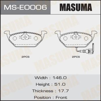MASUMA MS-E0006 - Комплект тормозных колодок, барабанные avtokuzovplus.com.ua