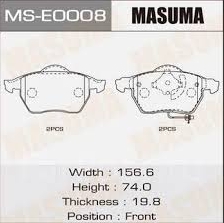 MASUMA MS-E0008 - Комплект гальм, барабанний механізм autocars.com.ua