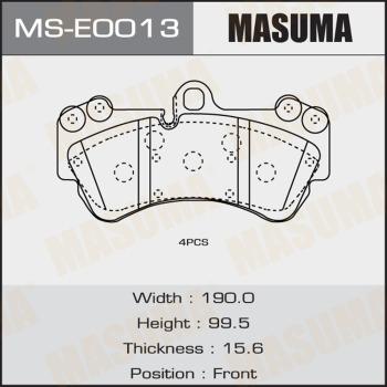 MASUMA MS-E0013 - Комплект гальм, барабанний механізм autocars.com.ua