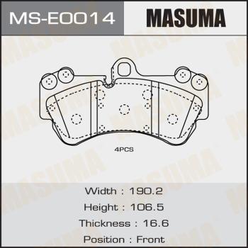 MASUMA MS-E0014 - Комплект тормозных колодок, барабанные avtokuzovplus.com.ua