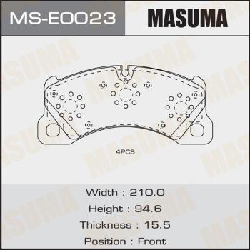 MASUMA MS-E0023 - Комплект тормозных колодок, барабанные avtokuzovplus.com.ua