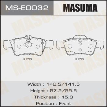 MASUMA MS-E0032 - Комплект тормозных колодок, барабанные avtokuzovplus.com.ua