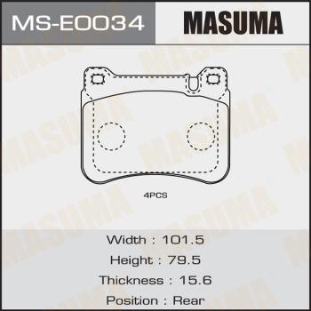 MASUMA MS-E0034 - Комплект тормозных колодок, барабанные avtokuzovplus.com.ua