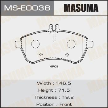 MASUMA MS-E0038 - Комплект тормозных колодок, барабанные avtokuzovplus.com.ua