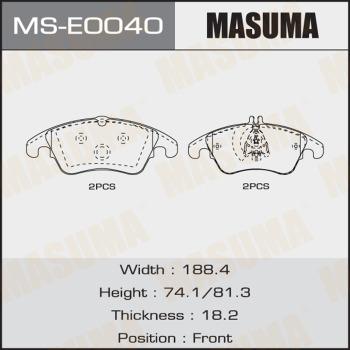 MASUMA MS-E0040 - Комплект тормозных колодок, барабанные avtokuzovplus.com.ua