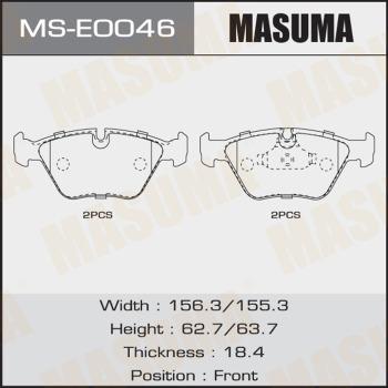 MASUMA MS-E0046 - Комплект тормозных колодок, барабанные avtokuzovplus.com.ua