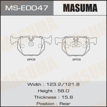 MASUMA MS-E0047 - Комплект гальм, барабанний механізм autocars.com.ua