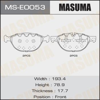 MASUMA MS-E0053 - Комплект тормозных колодок, барабанные avtokuzovplus.com.ua