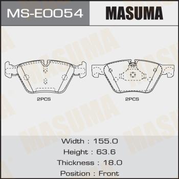 MASUMA MS-E0054 - Комплект гальм, барабанний механізм autocars.com.ua