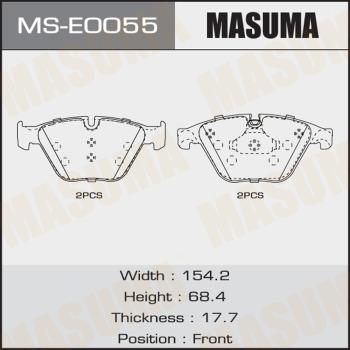 MASUMA MS-E0055 - Комплект тормозных колодок, барабанные avtokuzovplus.com.ua