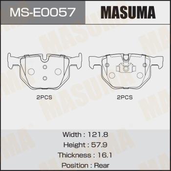 MASUMA MS-E0057 - Комплект тормозных колодок, барабанные avtokuzovplus.com.ua