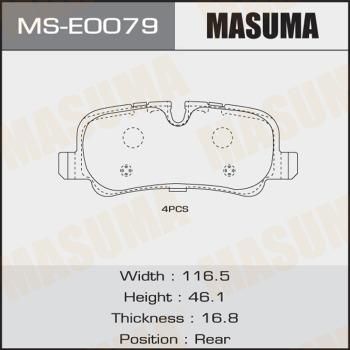 MASUMA MS-E0079 - Комплект гальм, барабанний механізм autocars.com.ua